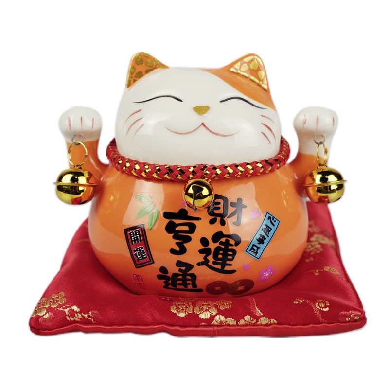 猫存钱罐家用日本发财猫储蓄罐女生儿童可爱小零钱罐可存可取 三维工匠 红色猫高清大图