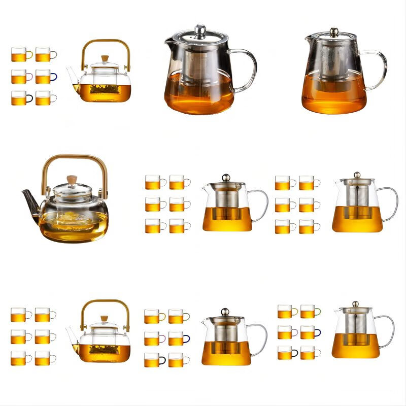 谦星 Z-231218860 玻璃泡茶壶茶水分离杯煮茶器茶具 单壶950ml三角壶 1个 (个)高清大图