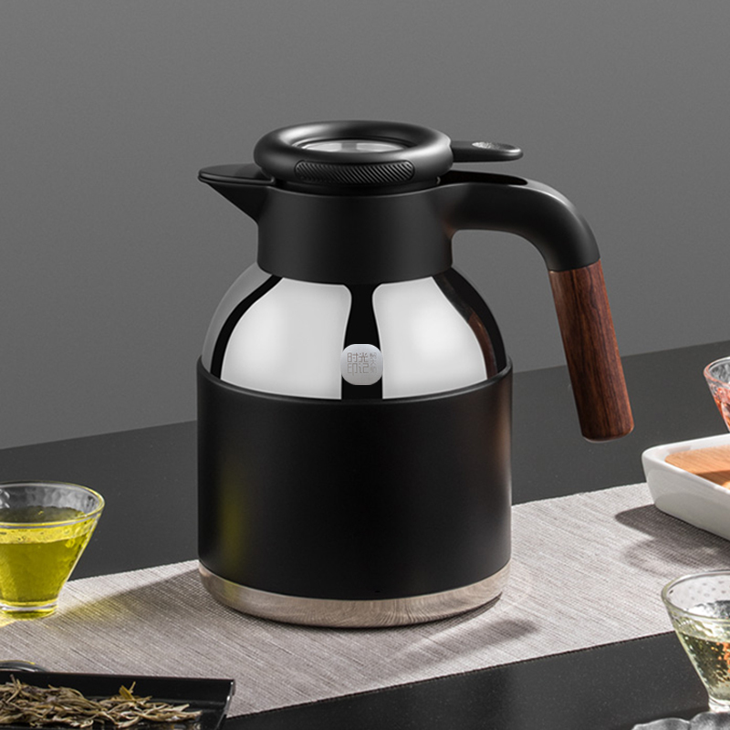 焖大师时光印记保温茶壶SG1800保温壶316不锈钢茶水分离机械温显