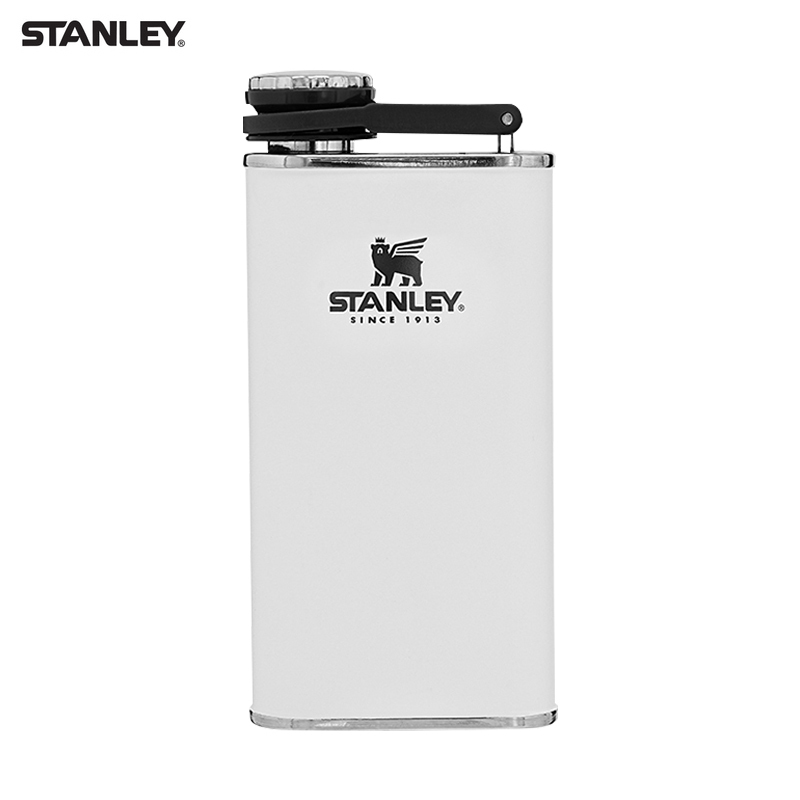 STANLEY史丹利304不锈钢酒壶小扁平酒瓶旅行户外便携随身经典白