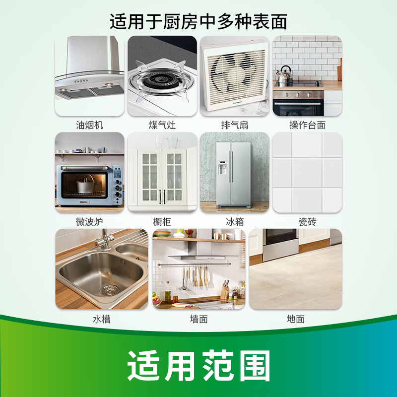 净安油污清洁剂厨房油烟机清洗剂去重油污强力清洗油渍神器500g*2高清大图