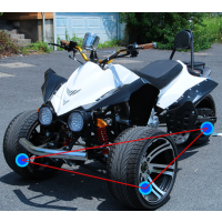 冲天狼成人沙滩车倒三轮燃油越野摩托车