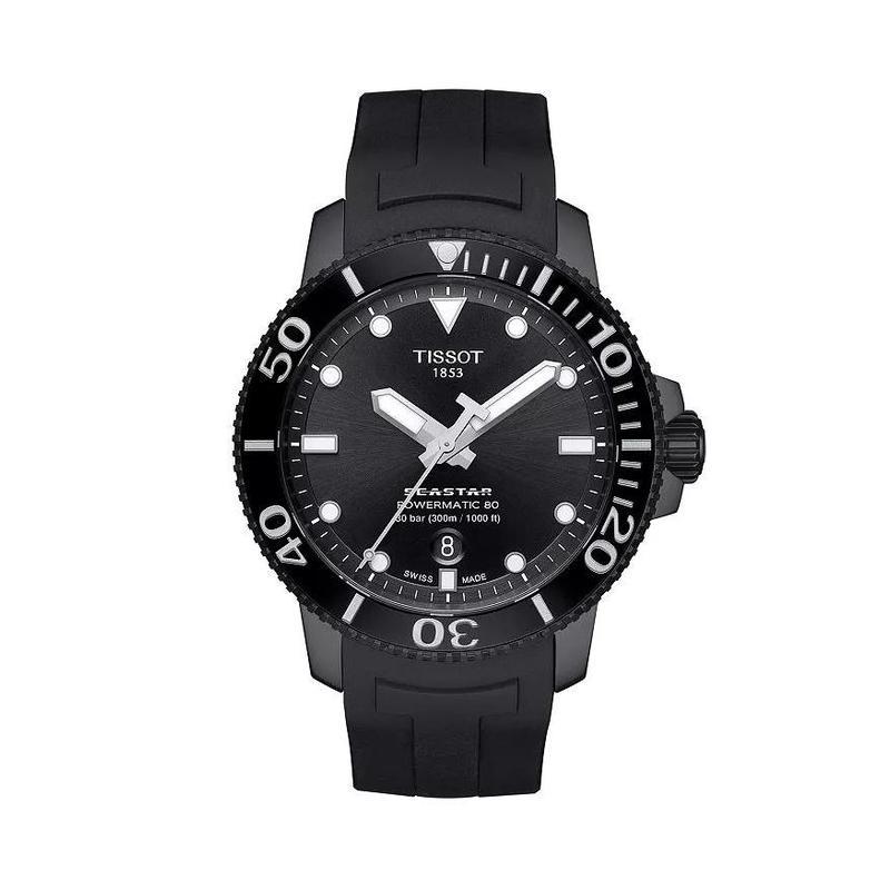 天梭tissotseastar1000powermatic8043毫米男士石英手表