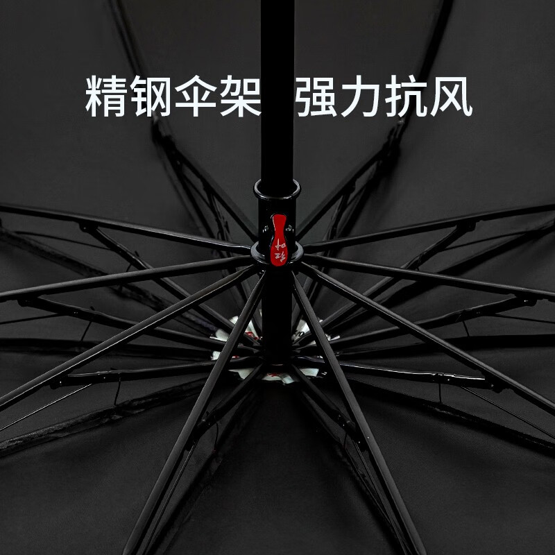 红叶三折PG黑胶UV伞7361高清大图