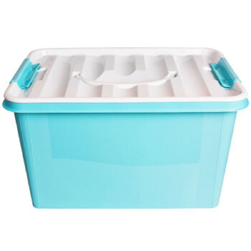纳美(NAMAy) 塑料整理收纳箱 TH-1051 16L 2个装 蓝色 衣服杂物饼干储物箱大号