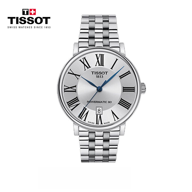 天梭(TISSOT)瑞士手表 2020年卡森臻我系列钢带机械男士手表 T122.407.11.033.00 T122.407.11.033.00