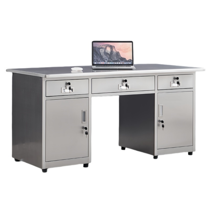 攸形201不锈钢办公桌1600*700*750mm台高清大图