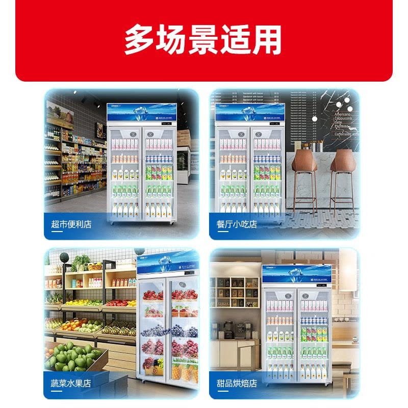 星星(XINGX)528升风冷无霜展示柜冷藏柜双门保鲜柜商用冰柜饮料超市便利店陈列柜 双门风冷无霜 LSC-528WD图片
