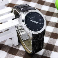 天梭(TISSOT) 瑞士手表 库图系列石英女士手表情侣表 T035.210.16.051.00 黑色