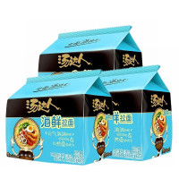 统一汤达人方便面袋装125g*5连包日式豚骨拉面混合味道15包
