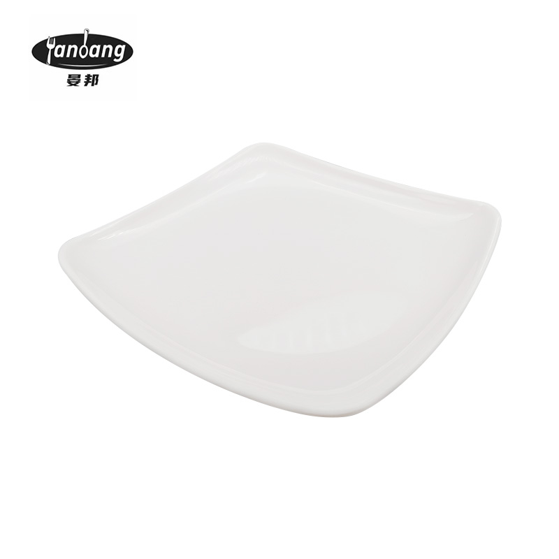 晏邦 密胺餐具 四方盘 9.5寸 240*240*33mm 1个