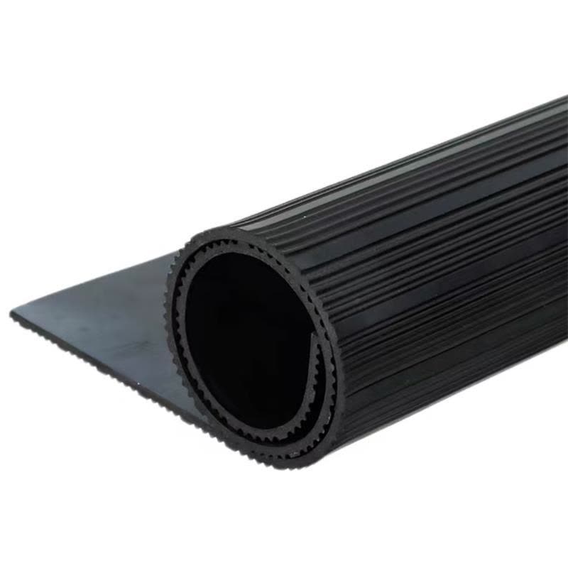 盛京联硕高压绝缘橡胶板黑色防滑地垫8.0mm厚 50Kg[1*3米]卷图片