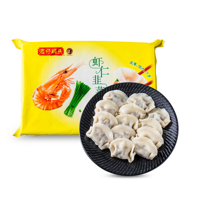 湾仔码头 虾仁韭菜水饺600g