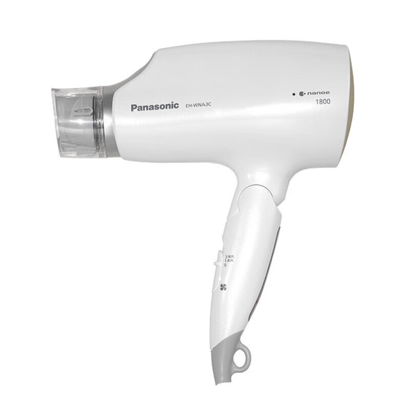 松下(Panasonic)电吹风机 家用大功率 高速大风力速干 折叠便携 负离子纳诺怡吹发护发 EH-WNA3C高清大图
