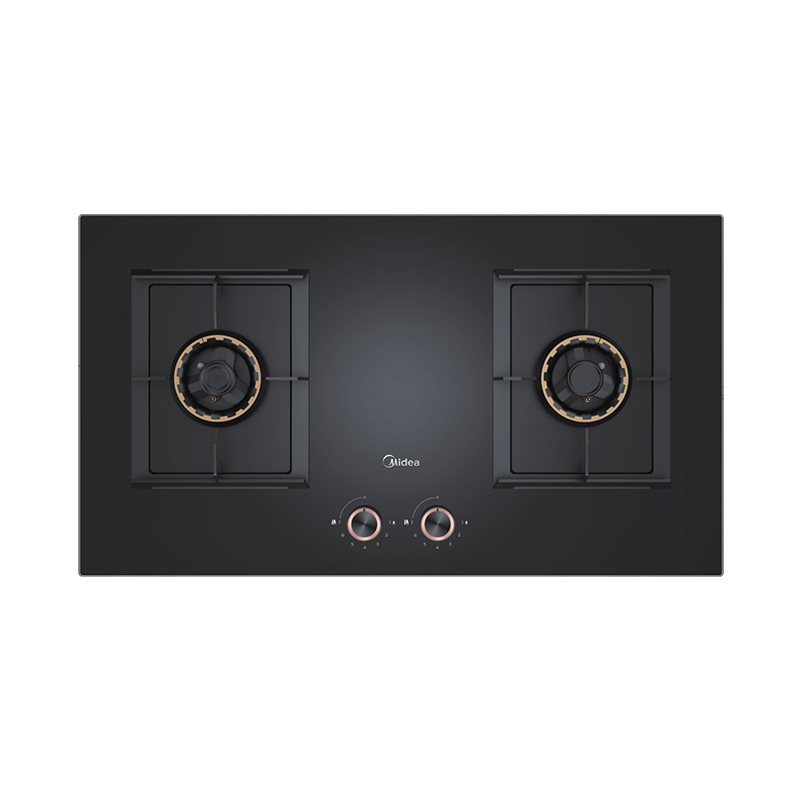 美的(Midea)Q67T 一级能效5.0KW 大火力燃气灶台式嵌入式 钢化玻璃 安全两用燃气灶 炭火灶