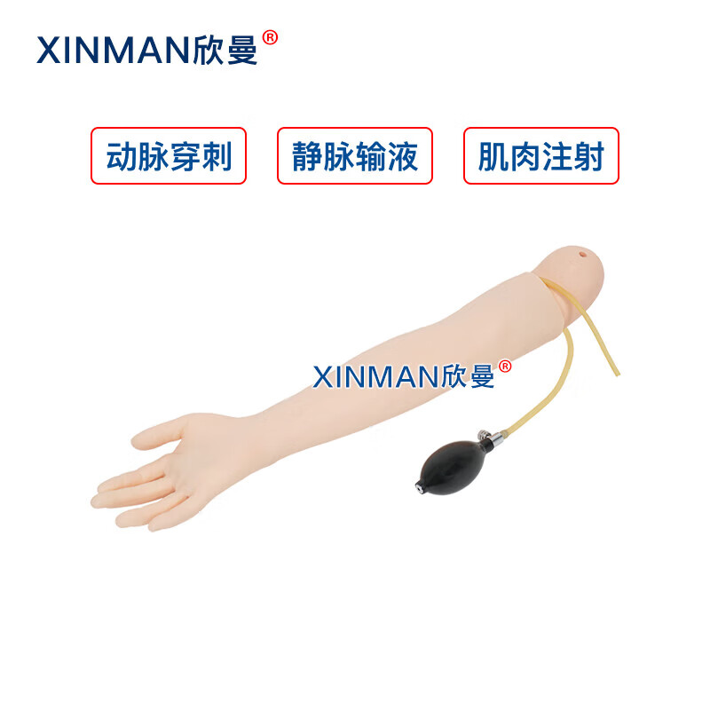 欣曼科教 高级全功能动脉注射与静脉穿刺输液手臂模型XM-S1019A高清大图
