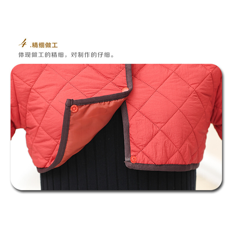 迪鲁奥(DILUAO)[品质女装]妈妈丝绵护肩中老年女装保暖睡觉马夹冬季中年护肩膀颈椎坎肩马甲