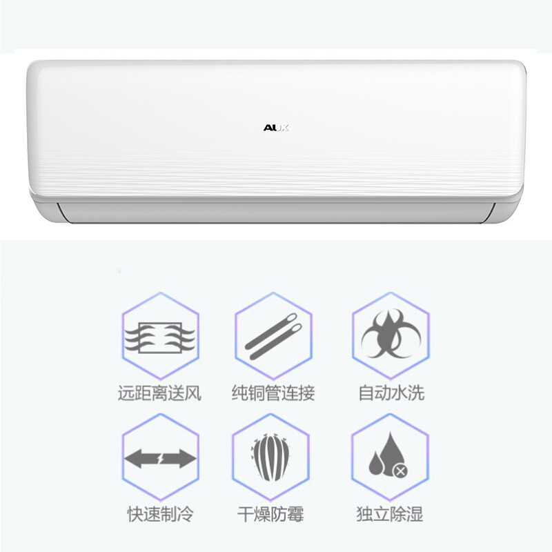 奥克斯（AUX） 1匹定频冷暖壁挂式空调挂机3级家用 自动水洗 隐藏显示 KFR-25GW/NFB+3
