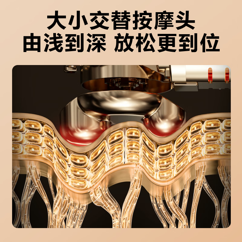 SKG腰部按摩仪按摩仪颈椎肩颈腰按摩靠垫腰部按摩器肩颈按摩器豌豆包按摩腰靠T1二代豪华款高清大图