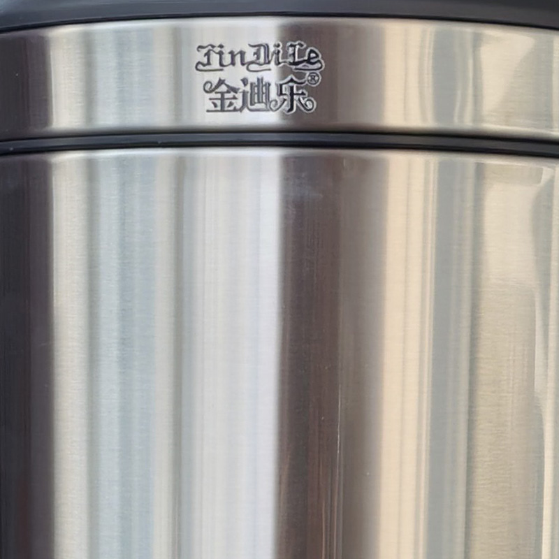 金迪乐双层圆形垃圾桶摇盖款24*24*34cm/个高清大图
