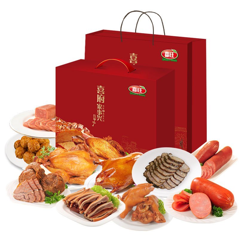 喜旺(Siwin Foods)喜府家事兴肉食熟食套盒 3170g/盒 单盒装