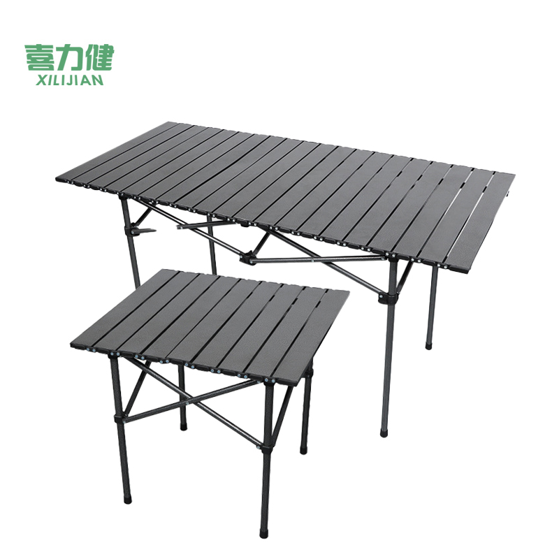 喜力健 户外便携折叠桌 黑色加长120*55*62CM 个高清大图