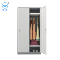 <万保>钢制更衣柜 办公家具 拆装两门更衣柜 员工宿舍 带锁储物柜