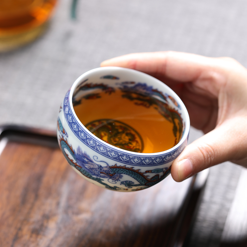 MULTIPOTENT主人杯功夫茶杯羊脂玉瓷陶瓷龙年禅定杯薄胎瓷品茗杯个人杯伴手礼盒