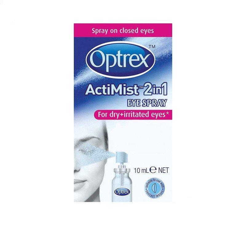缓解干燥敏感外用喷雾眼水[2盒×10ml] Optrex 无防腐剂 缓解疲劳干涩[海外购 澳洲直邮]