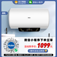 海尔(Haier)电热水器80升家用储水式 2200W速热预约洗浴健康抑菌节能温水安全防电墙技术