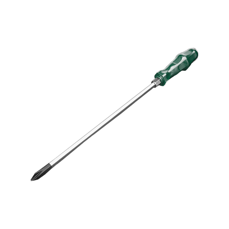 立伟铁牛绿胶炳螺丝刀8*300十字敲击型/把高清大图