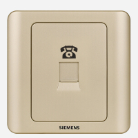 西门子(SIEMENS)开关插座 电话插座 远景金棕色
