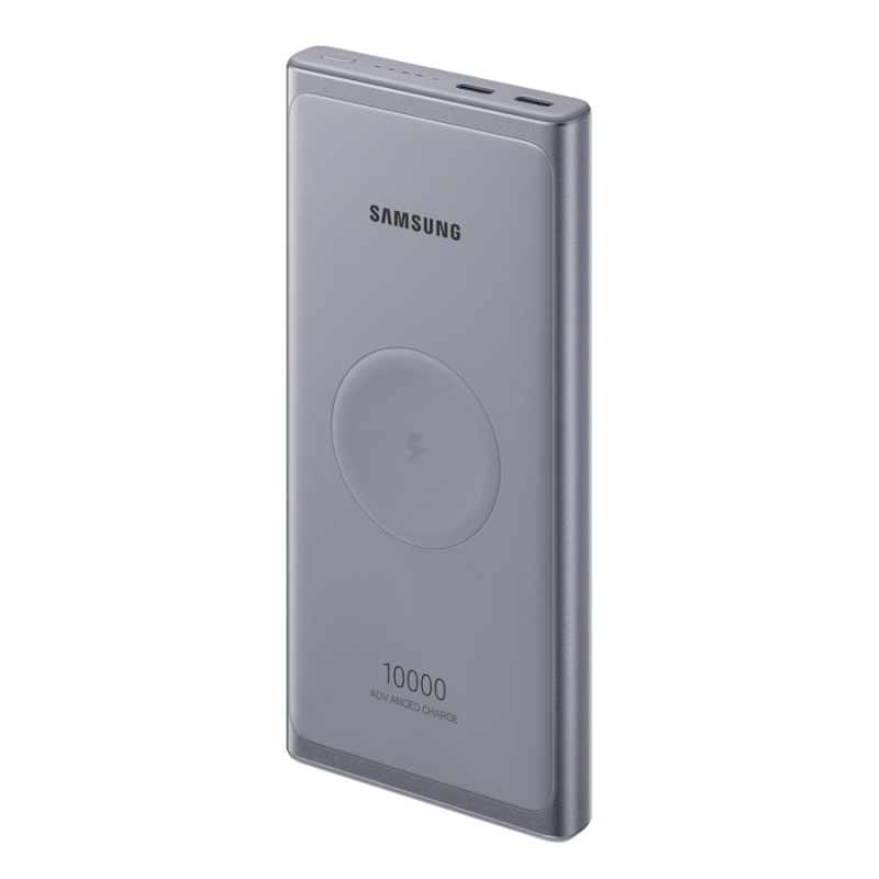 三星(SAMSUNG)10000毫安原装充电宝/移动电源 [25W无线快充] 银色 便携轻薄移动电源含Type-c线