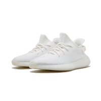阿迪达斯adidas YEEZY BOOST 350 V2纯白椰子男女通用款防滑耐磨橡胶底限量休闲跑步鞋 CP9366