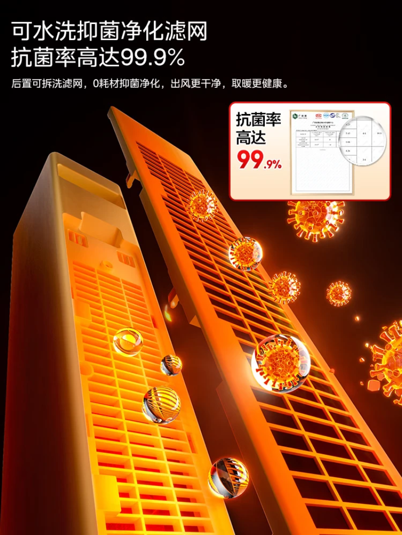 美的(Midea)家用节能静音速热取暖暖风机 HFT22WCW高清大图