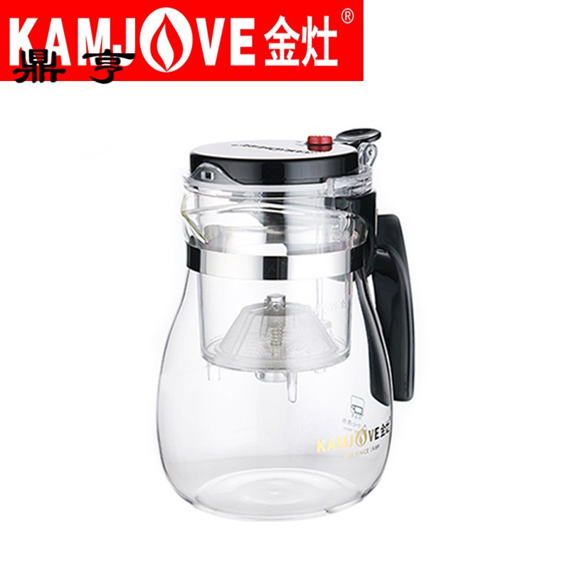 鼎亨飘逸杯泡茶壶高温耐热玻璃茶具包邮赠茶匙