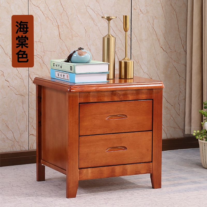 峰汇园床头柜简约现代卧室床边储物柜标准款海棠色50*41*50cm