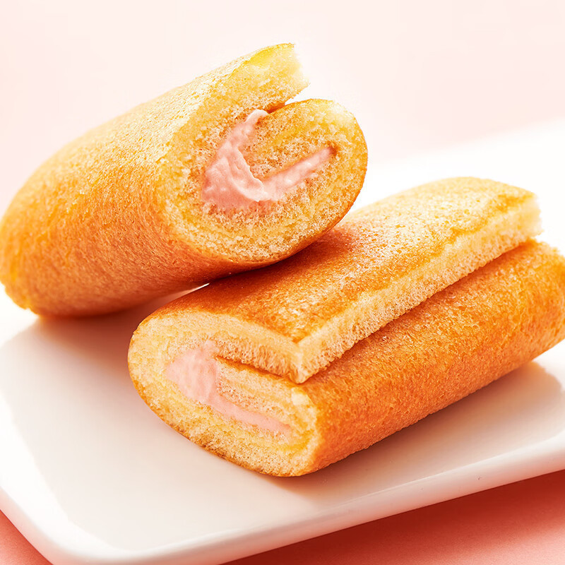 达利园瑞士卷宿舍早餐面包蛋糕零食小糕点甜品草莓味240g*2袋装高清大图