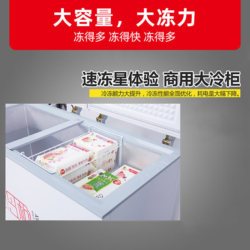 星星(XINGX) BD/BC-718GDT商用家用卧式冰柜全铜管制冷一级能效单温冷藏冷冻转换冰柜超市海鲜雪糕批发冷冻速