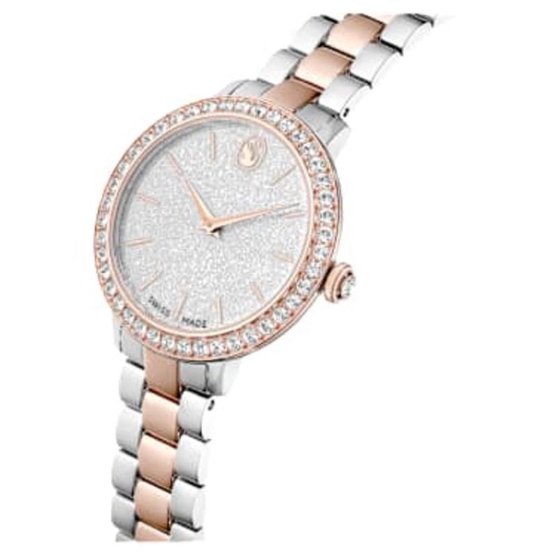 Swarovski女士璀璨水晶镶钻防水石英瑞士金 tones 女表图片