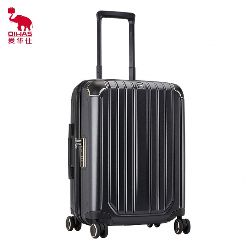 爱华仕(OIWAS)拉杆箱 PC材质飞机轮拉杆箱 双层防爆拉链 护角硬箱OCX6367-24