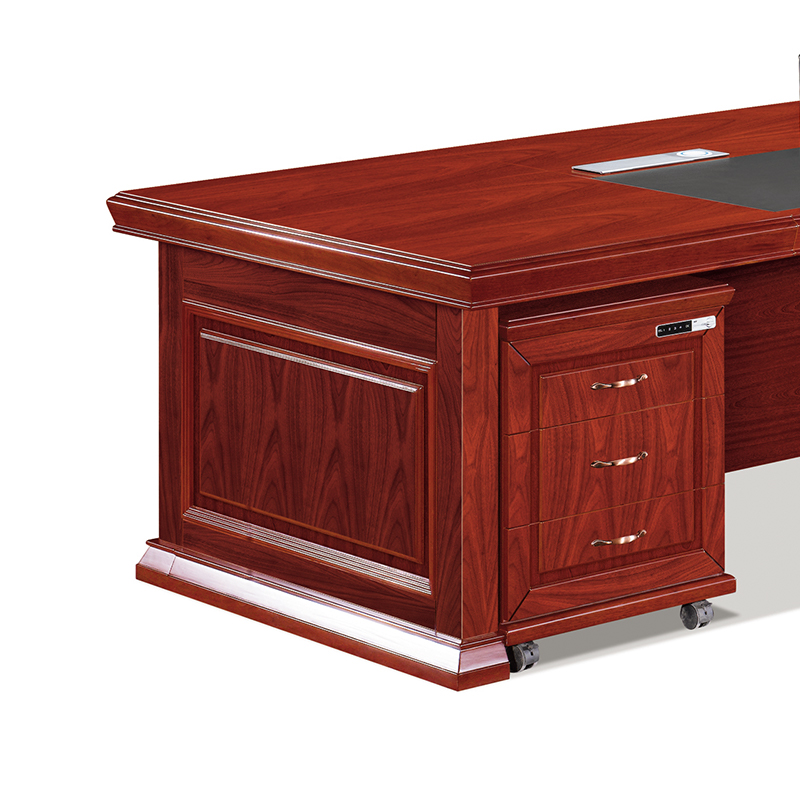 中豫鑫泽 ZYXZ4052202 油漆家具老板桌大班台办公桌主管经理桌含副柜 2.8米高清大图