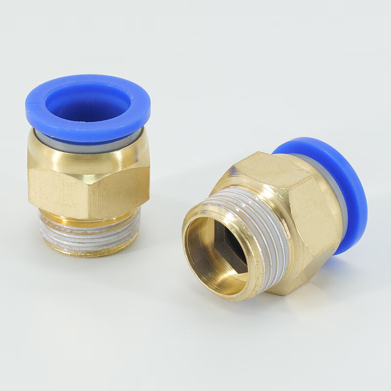 海斯迪克 HKLY-9 PC外螺纹直通快插气动接头气管接头PC12-01(接12mm管1分外丝)10个