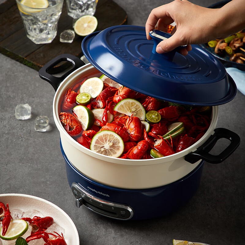 摩飞电器(Morphyrichards)MR9087多功能锅电火锅 3L (单位:台)地中海蓝高清大图