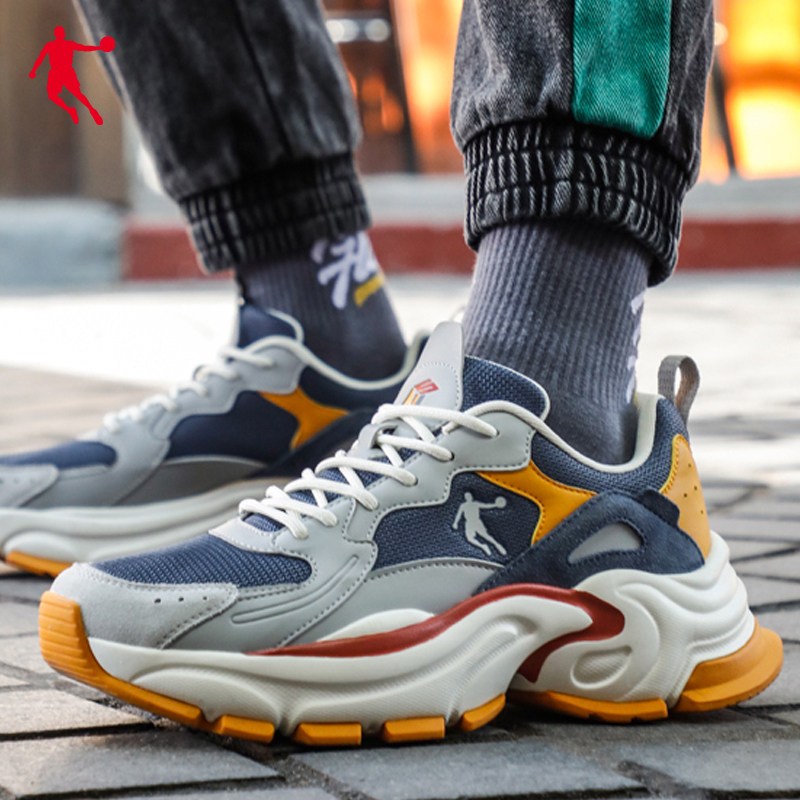 乔丹运动鞋男鞋2022秋季新款国潮撞色老爹鞋轻便休闲鞋子跑步鞋