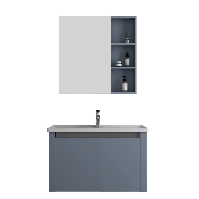 九牧jomoo浴室柜组合现代简约卫浴卫生间洗脸洗漱陶瓷一体盆化妆镜柜