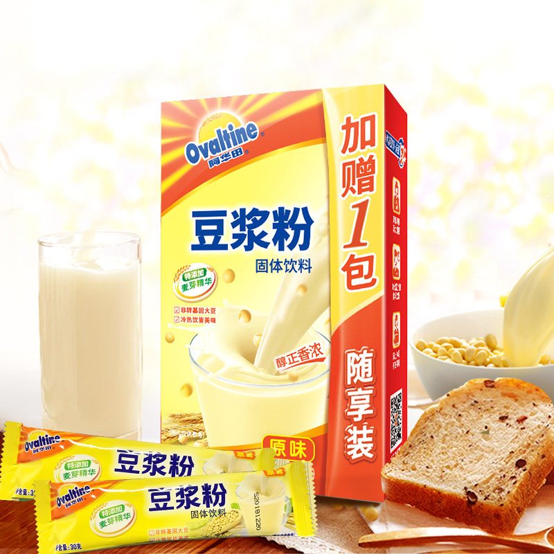 Ovaltine阿华田营养多合一随身包原味豆浆粉30g*6包 办公室冲饮品