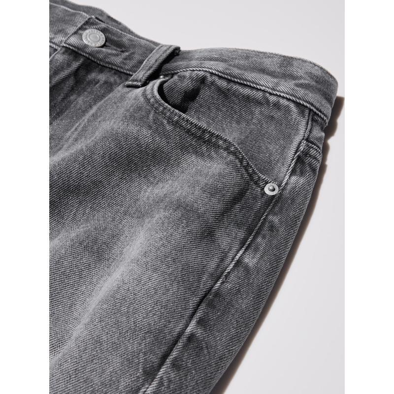 uniqlo优衣库牛仔裤休闲长裤女2024年夏季新款宽松显瘦直筒裤