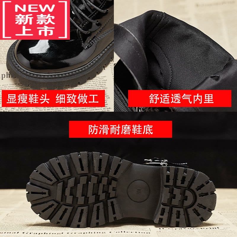 可莉允女童靴子2022秋冬新款儿童马丁靴中大童加绒加厚短靴女童鞋子冬款图片