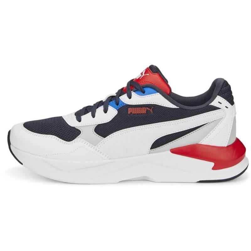 彪马(Puma)男款轻便缓震训练鞋室内健身鞋时尚运动鞋速途鞋 white_(white_/_dark_blue_/_red 45